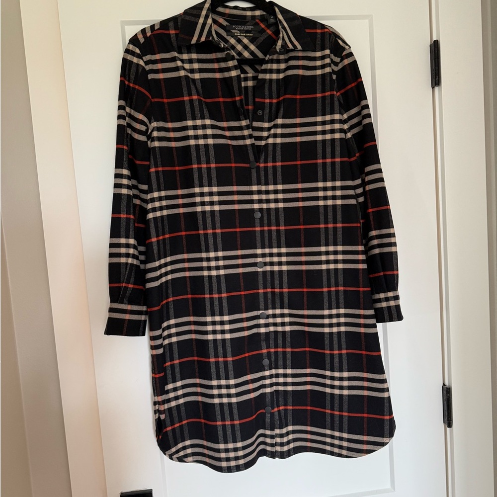 Scotch & Soda Checkered Shirt Dress